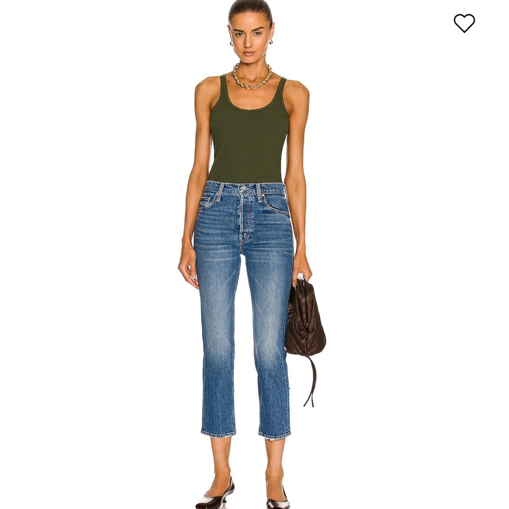 MOTHER superior Blue Ankle Cropped Jeans